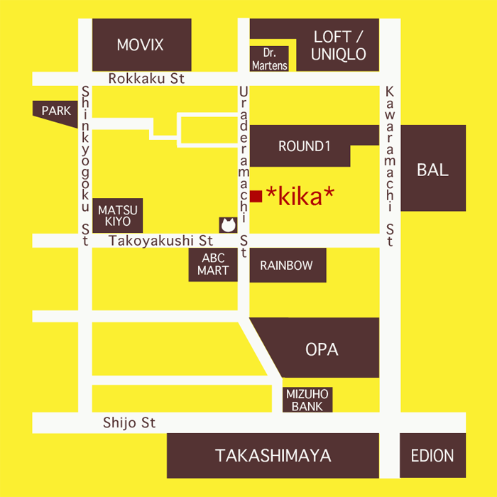 画像:*kika*の地図